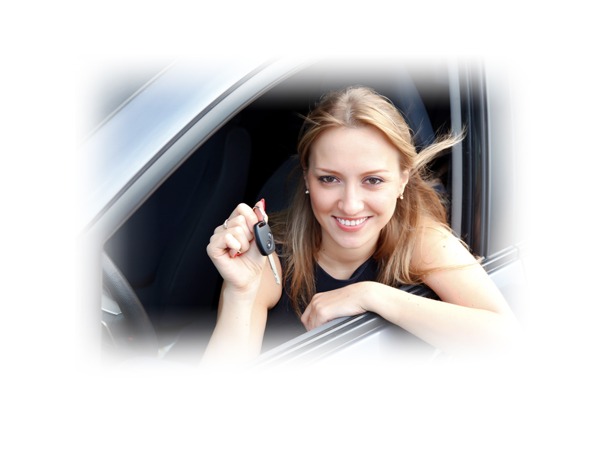 lady in car